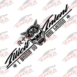Illicit Intent I Wanna Do Bad Things Car Sticker Windshield Banner Night Run JDM Sport Competition Style Waterproof Vinyl Decals (ONLINE ORDER ONLY)