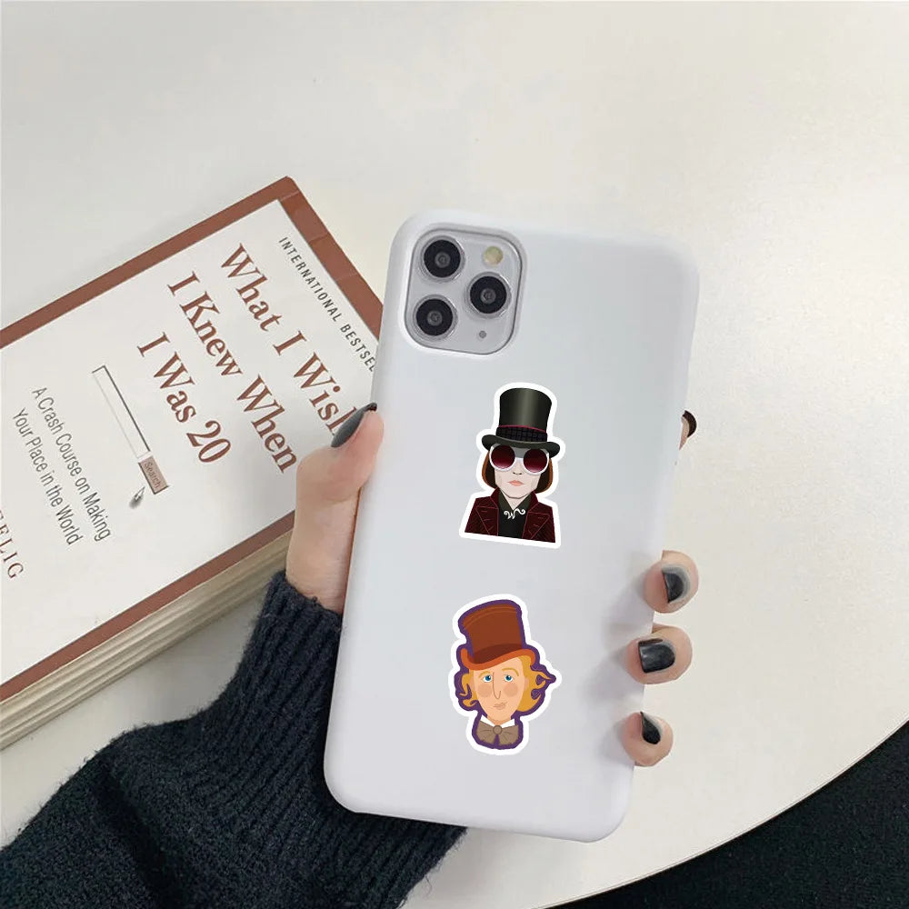 10/30/50PCS The Chocolate Factory Stickers Funny Cartoon Stciekrs Graffiti DIY Scrapbook Luggage Laptop Phone Car Bike Decals (ONLINE ORDER ONLY)