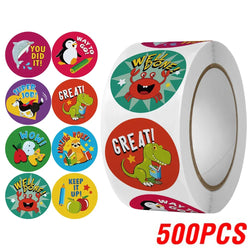 100-500pcs Cute Cat Stickers Animal Cartoon Label Gifts Decoration School Reward Encourage Student Stationery Thank You Stickers (ONLINE ORDER ONLY)