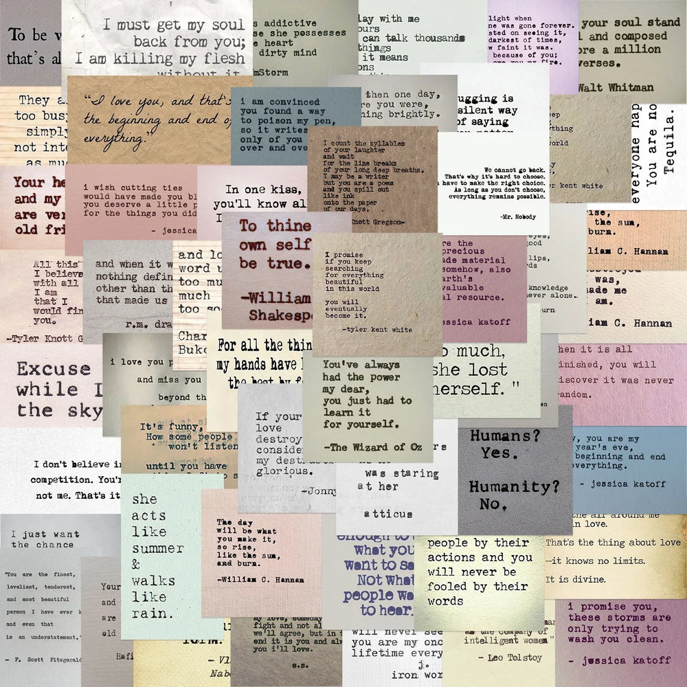 60pcs Motivational Phrases Vintage Stickers For DIY Scrapbook Fridge Laptop Phone Bike Car Inspirational Famous Quotes Decals (ONLINE ORDER ONLY)