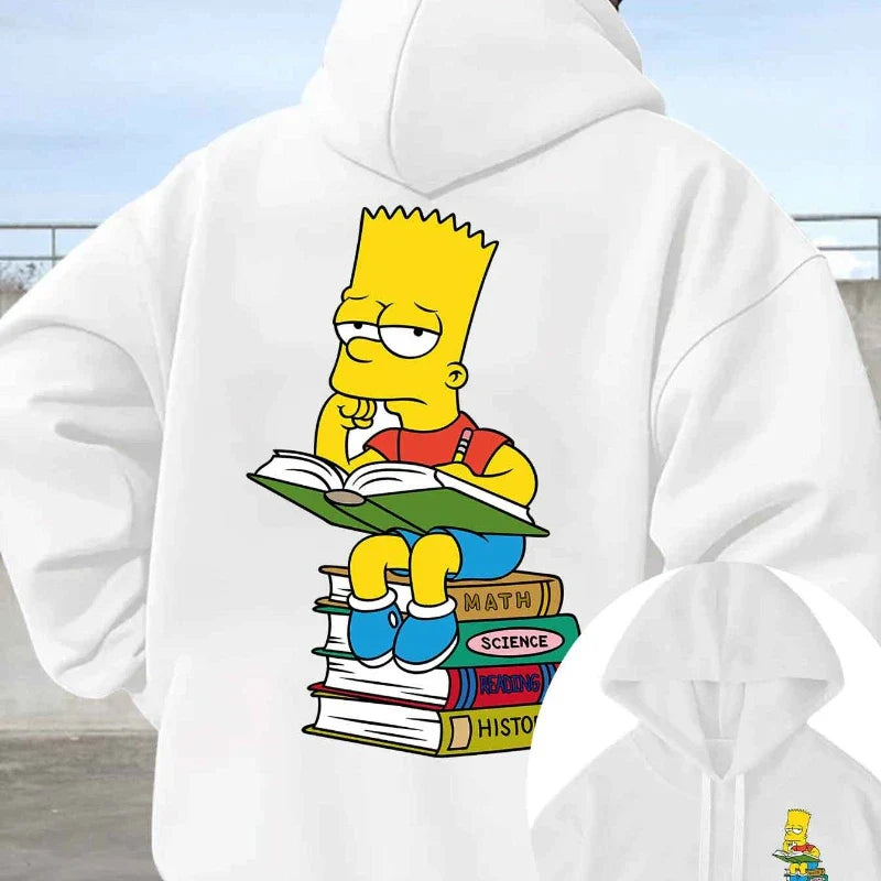 Simpsons Fleece Hoodie - Bart with Books (ONLINE ORDER ONLY)