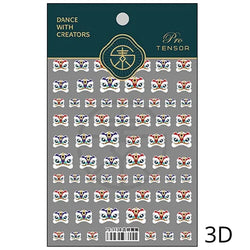 Red Lantern Tradition Design Soft Reliefs Nail Art Stickers Lion 3D Ancient Chinese Knot 5D Self Adhesive Nail Decals Wholesale (ONLINE ORDER ONLY)