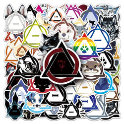 10/50pcs Cool Therian Symbol Animal Stickers Aesthetic Graffiti Decals Laptop Scrapbook Guitar Skateboard Waterproof Sticker (ONLINE ORDER ONLY)