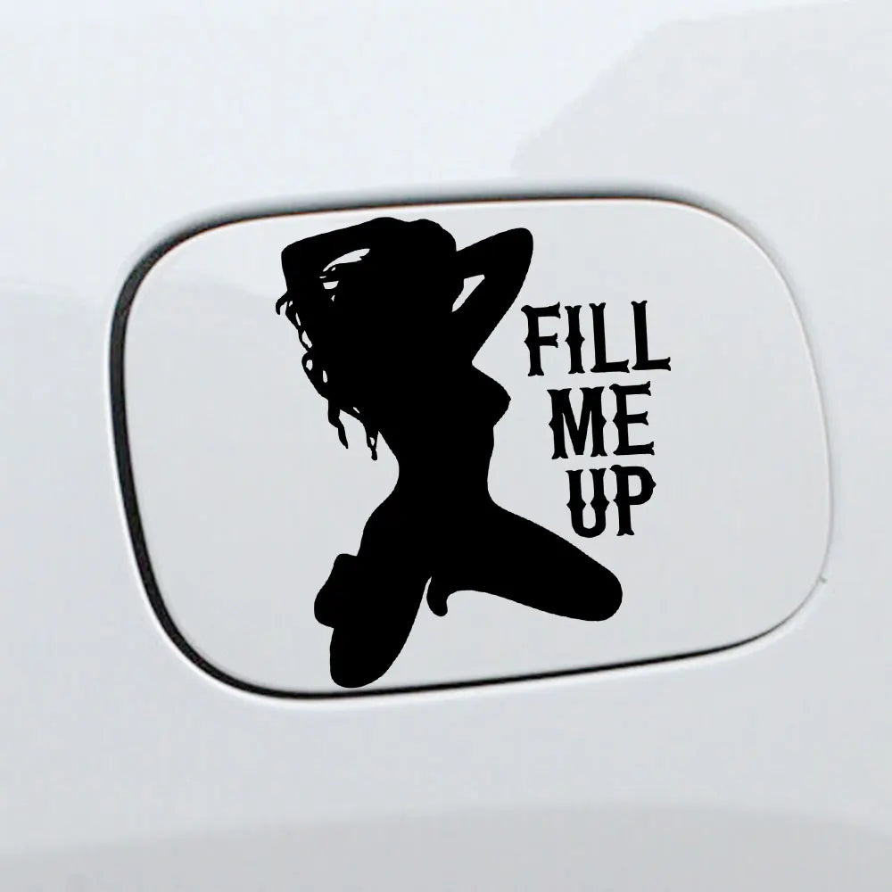 Funny Fuel Tank Cap Sticker for Car Decoration Sexy Beauty Exterior Accessories Stickers High Quality Waterproof Vinyl Decals (ONLINE ORDER ONLY)