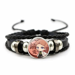 Demon Slayer Bracelet: Tanjiro & Nezuko Leather Charm (ONLINE ORDER ONLY)