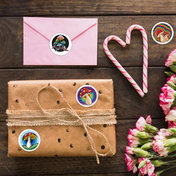 100-500pcs Summer Cartoon Handcrafted Decorative Gift Box with Self-adhesive Stickers for Sealing Stationery stickers (Online Order Only)
