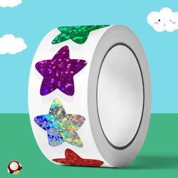 100-500pcs Colorful Star Stickers for Kids Reward School Classroom Adhesive Holographic Stickers for Teachers Parents DIY Craft (ONLINE ORDER ONLY)