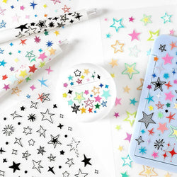 1Pc New Cute Star Resin Stickers Idol Card Deco Scrapbook DIY Material Girls Nails Decoration Stationery Stickers (ONLINE ORDER ONLY)