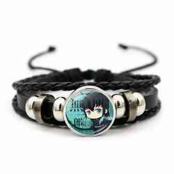 Demon Slayer Bracelet: Tanjiro & Nezuko Leather Charm (ONLINE ORDER ONLY)