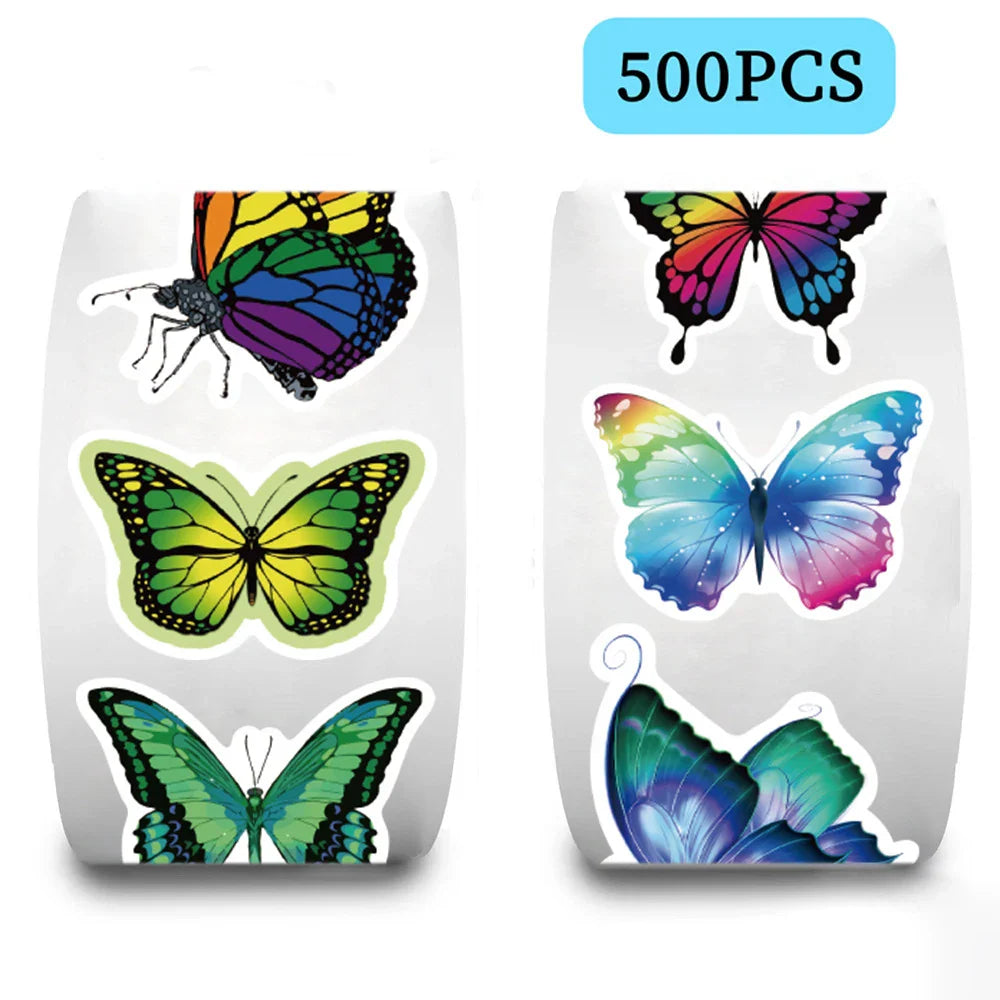 100-500pcs Butterfly Cartoon Graffiti Stickers DIY Phone Guitar Laptop Notebook Suitcase Waterproof Sticker Kids Toy (ONLINE ORDER ONLY)