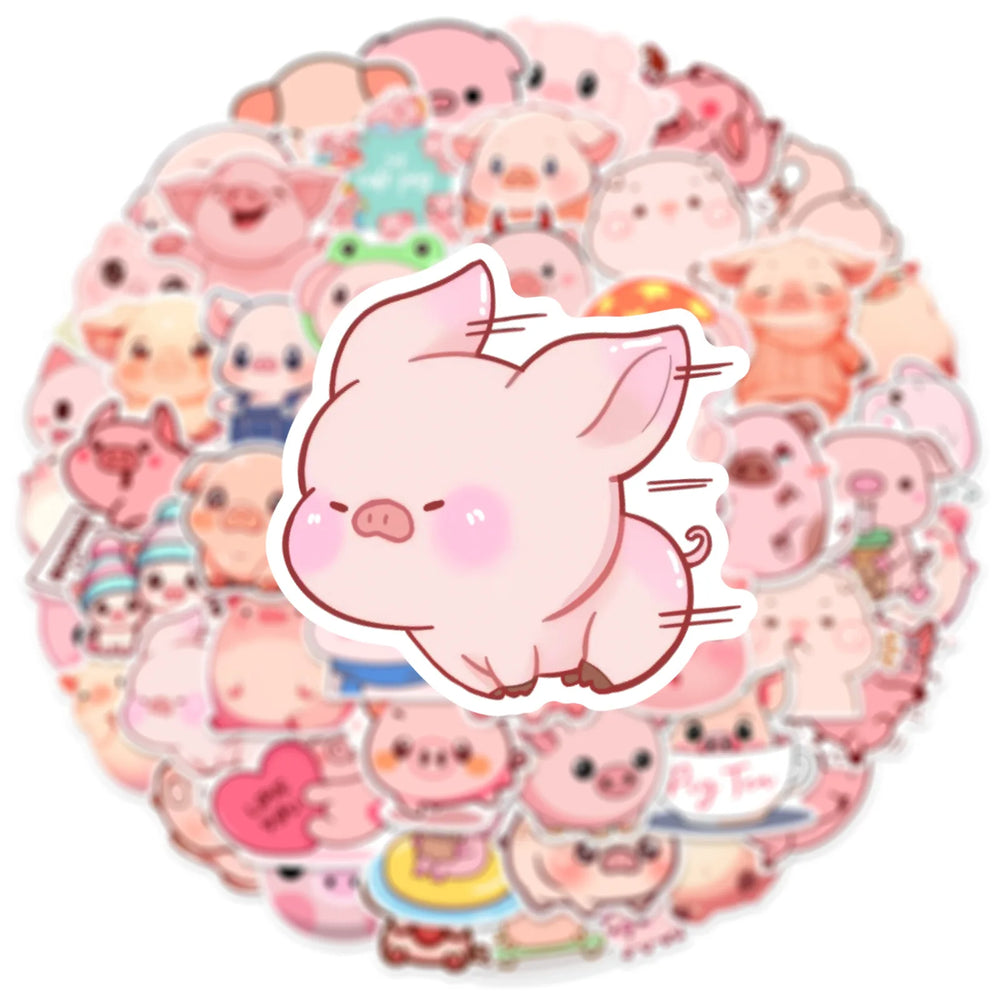 Kawaii Cartoon Animal Stickers for Laptop, Phone, Guitar, Bike, Skateboard - 10/30/50PCS (ONLINE ORDER ONLY)