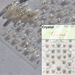 Dreamy Chic Butterfly Flower Bowknot Square Rhinestone Crystal 5D Self Adhesive Nail Art Stickers Fantasy Shiny Manicure Decals (ONLINE ORDER ONLY)