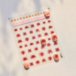 Cute Kapibala Halo Dyeing Kabibara Giant Rat Guinea Pig Cavy Lovely Expression Orange Adhesive Nail Art Stickers Manicure Decals (ONLINE ORDER ONLY)