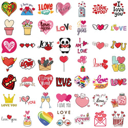 50/100pcs Valentine Stickers For Notebook Car Laptop Scrapbooking Material Adesivos Craft Supplies Vintage Pink Love Sticker (ONLINE ORDER ONLY)