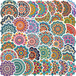 50pcs Mandala Flowers Cartoon Graffiti Stickers Decals Decoration DIY Skateboard Notebook Phone Laptop Cute Sticker (ONLINE ORDER ONLY)