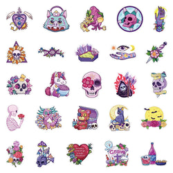 10/30/50/100PCS Cute Gothic Artistic Horror Halloween Stickers Cartoon Decal Laptop Phone Luggage Funny Cool Sticker for Kid Toy (ONLINE ORDER ONLY)