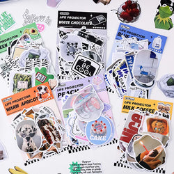 50pcs/lot Korean ins Scrapbook Stickers Life Projector Series Art Craft Sticker Decorative Diary Planner Cute Stationery Sticker (ONLINE ORDER ONLY)