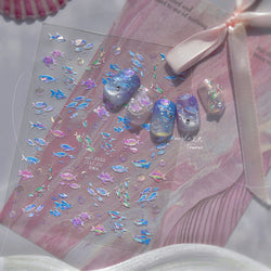 Deep Sea Animal Fish Shoal of Fish Whale Coral Dolphin Summer Beach Cute Jellyfish Bubble Bathyal Fauna Nail Art Stickers Decals (ONLINE ORDER ONLY)