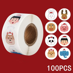 100-500pcs Merry Christmas Holiday Decoration Sticker 2.5cm Party Gift Baking Seal Sticker Invitation Letter Envelope Sticker (ONLINE ORDER ONLY)