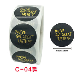 50-500pcs Labels 1inch Round Gold Foil Thank You Stickers For Cards Envelope Sealing Label Stickers Wedding Party Gift Sticker (ONLINE ORDER ONLY)