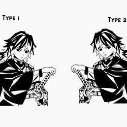 Large Anime Car Sticker Swordsme Exterior Accessories Bodywork Styling Hood Decoration Automobile Parts Die Cutting  Vinyl Decal (ONLINE ORDER ONLY)