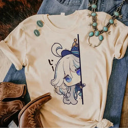 Genshin Impact Furina T-Shirt Comic Y2k Anime Tee (ONLINE ORDER ONLY)