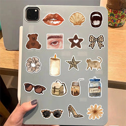 10/30/50PCS Kawaii Leopard Print Sticky PVC Sticker Aesthetic Children's Stationery DIY Decoration Scrapbooking School Supplies (ONLINE ORDER ONLY)