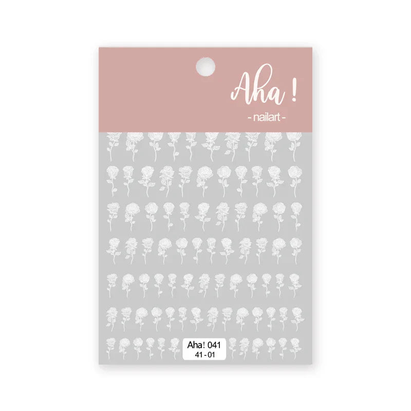 Japanese Style Little Daisy 3D Nail Stickers Summer White Florals Petals Flowers Back Glue Decals Cute Five Petals Manicure Tips (ONLINE ORDER ONLY)