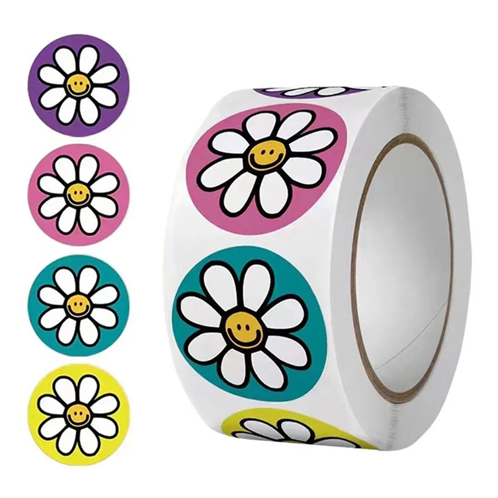 100-500pcs Cartoon Flower Scrapbooking Stickers Adhesive Decals For Journal Baking, Birthday Gifts Party Favor Baby Shower (ONLINE ORDER ONLY)