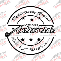Antisocial Roundness for Car Sticker Individuation Decoration Windshield Rear External Accessories Waterproof Pvc Vinyl Decals (ONLINE ORDER ONLY)