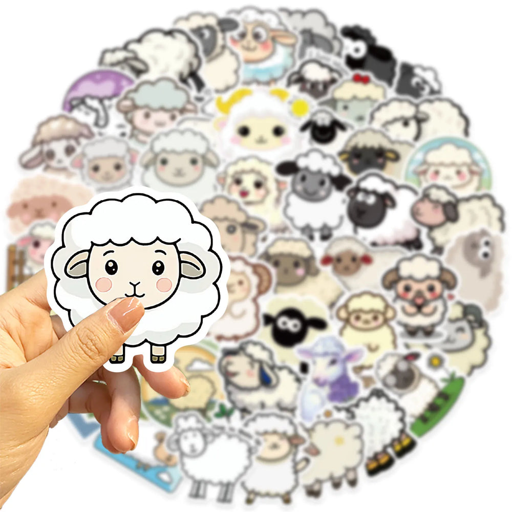 56pcs Cartoon Sheep Stickers For Journal Stationery Scrapbooking Supplies Lamb Goat Sticker Craft Scrapbooking Decals (ONLINE ORDER ONLY)
