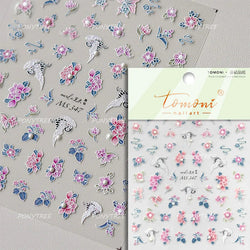 White Pink Baby Child Angel Wing Heart Bowknot Leaves Key Star Cupid's Arrow Archery Adhesive Nail Art Stickers Manicure Decals (ONLINE ORDER ONLY)