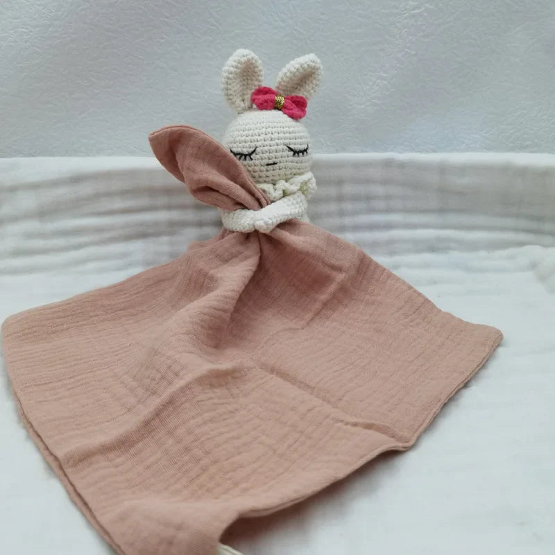 Baby Bib with Sleeping Animals Rattle (ONLINE ORDER ONLY)