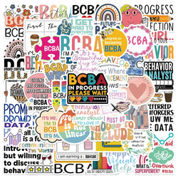 50PCS BCBA Stickers Cartoon Decals for Car, Guitar, Laptop, Scrapbook, Diary (Online Order Only)