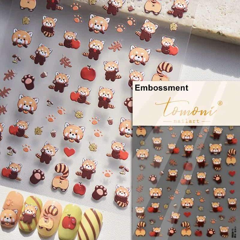 Cookies Chocolate Love Heart Flower Bowknot Rabbit Bunny Lace Bear Star Bouquet Rabbit Adhesive Nail Art Sticker Manicure Decal (ONLINE ORDER ONLY)