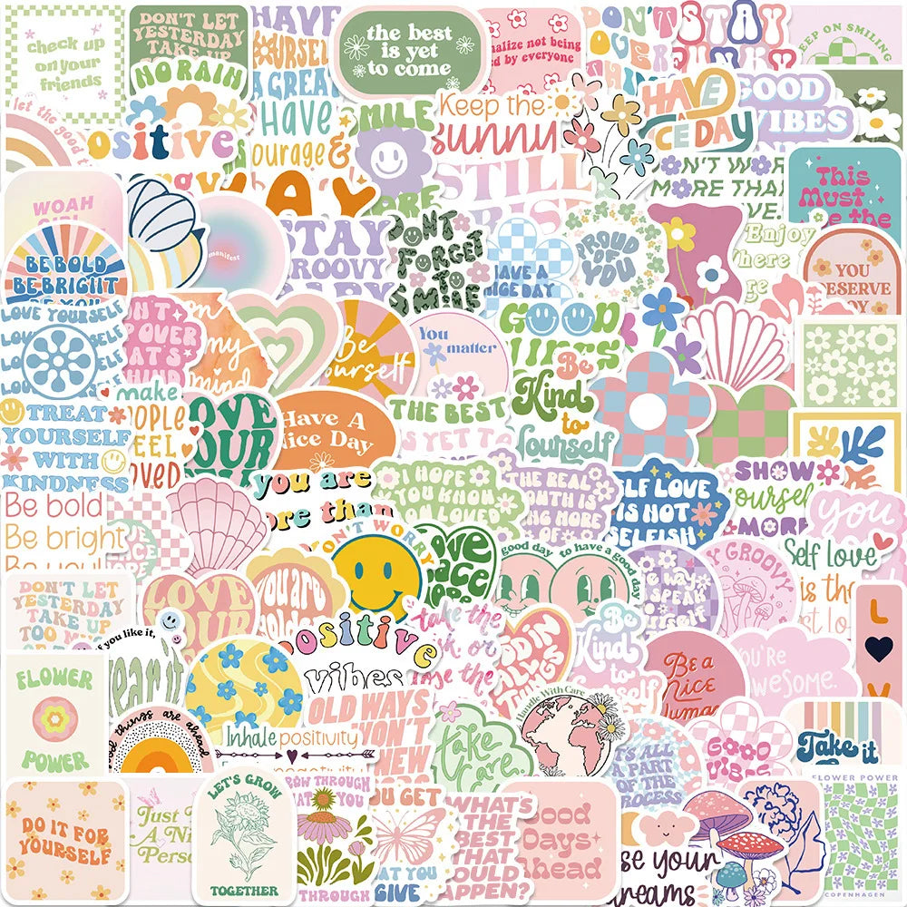 Girls Inspirational Quote Stickers for Notebook, Water Bottle, Laptop, Phone, Skateboard - 10/50/100pcs (ONLINE ORDER ONLY)