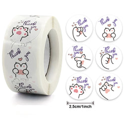 100-500pcs 1 inch Cat Sticker kids Reward Sticker Gift Decoration Label Teacher Encouragement Student Stationery Stickers (ONLINE ORDER ONLY)