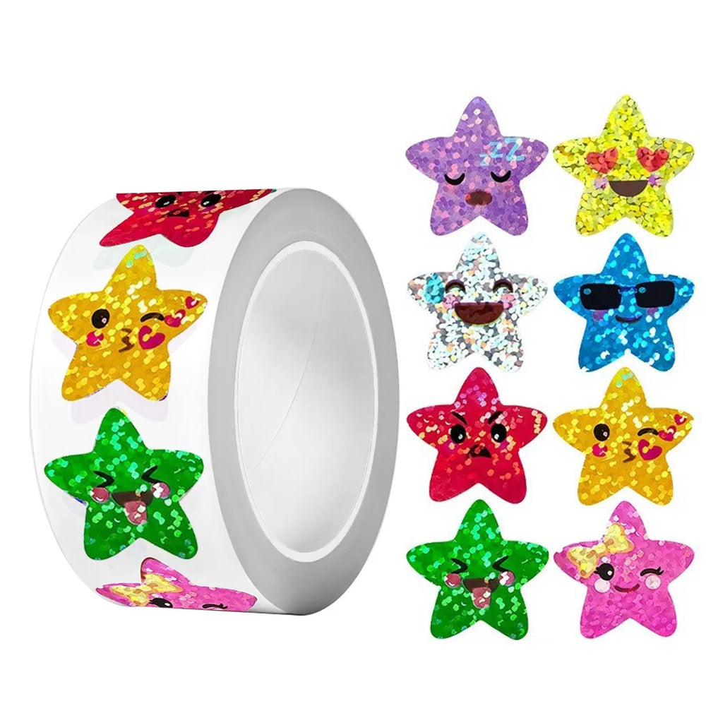 50-500pcs Cartoon Stars Cute Sticker Children Reward Encouragement Sticker Birthday Party Gift Packaging Sealing Decor Lables (ONLINE ORDER ONLY)