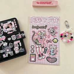 New Ins Cute Devil Bunny Girl Stickers Diary Scrapbooking DIY Album Decoration Sticker Aesthetic Personalized Kawaii Stationery (ONLINE ORDER ONLY)