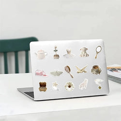 10/30/50PCS INS White PVC Sticker Aesthetic Decoration Scrapbooking Sketchbook Korean Stationery School Supplies for Kids (ONLINE ORDER ONLY)