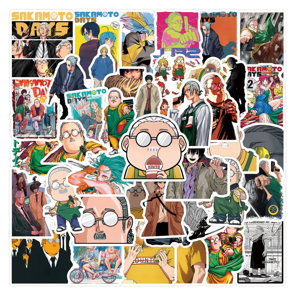 10/30/55/110PCS Sakamoto Days Stickers Battle Comedy Animation Cartoon Graffiti Sticker Laptop Phone Guitar Car Bike Skateboard (Online Order Only)