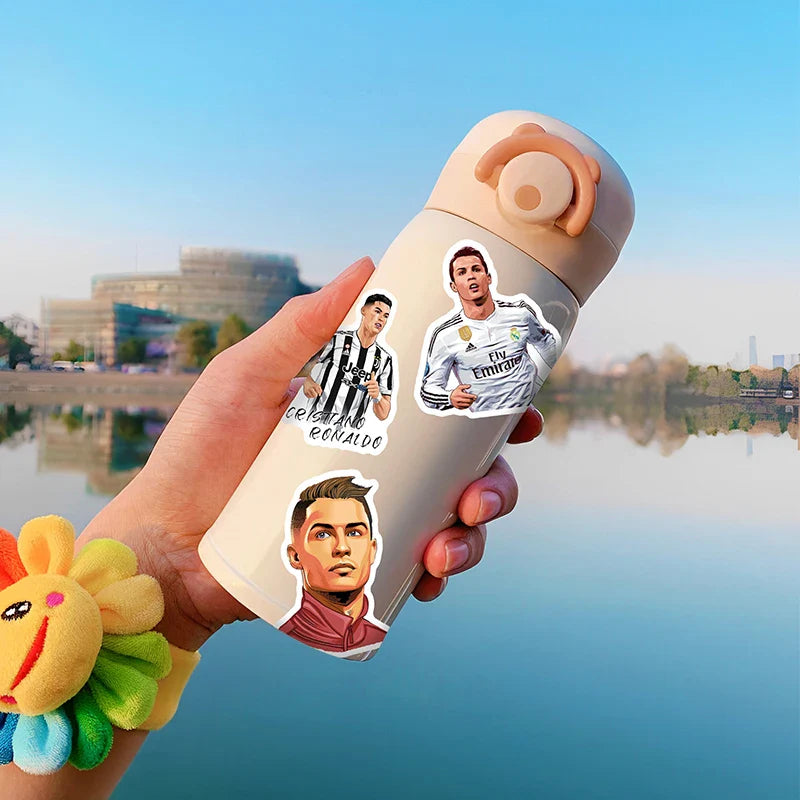 NEW 50PCS Cristiano Ronaldo Personality Originality Stickers Football SuperStar Cartoon Image Bag/Water Cup DIY Graffiti Sticker (ONLINE ORDER ONLY)