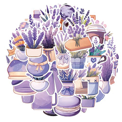Lavender Cartoon Graffiti Stickers 10/30/50Pcs for Laptop Car Fridge Snowboard DIY Vinyl (Online Order Only)