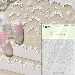 Pretty White Butterfly Flower Wreath Love Heart Crown Corsage Corolla Garland Delicate Adhesive Nail Art Sticker Manicure Decals (ONLINE ORDER ONLY)
