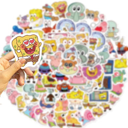 10/30/50/95PCS Spongebob Squarepants Stickers Kawaii Graffiti Decals Scrapbook Luggage Laptop Guitar Bike Cartoon Sticker Toys (ONLINE ORDER ONLY)