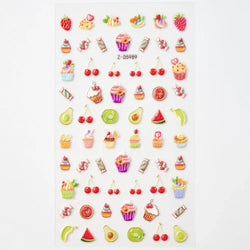 1Pc Summer Nail Art Sticker Lemon Nail Decal Nail Art Supplies Cute Fruit Strawberry Cherry Watermelon Avocado Lemon Nail Design (ONLINE ORDER ONLY)
