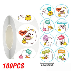 100-500pcs Children's Stickers New Small Animal Cartoon Sticker for Kids Gift Packaging Label Reward Stationery Stickers (Online Order Only)
