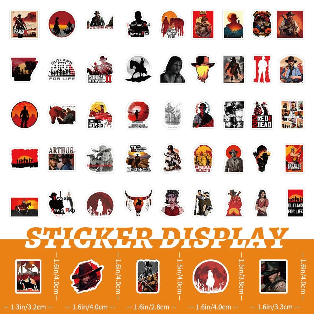 50/103pcs Classic Movies A Fistful of Dollars Creative DIY Account Stickers Mobile Phone and Skateboard Decoration Toy Sticker (Online Order Only)