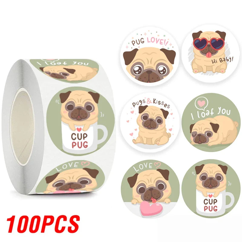 100-500pcs Cartoon Animal Label Thank You Stickers Sealing Label For Business Handmade Baking Cake Party Gift Decoration Sticker (ONLINE ORDER ONLY)