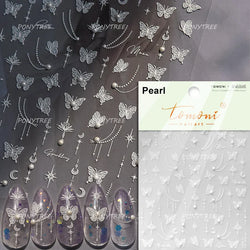 Cute Jelly Bowknot Butterfly Chic Animals Ribbon Tie Shine 3D Fantasy Nail Art Decorations Stickers DIY Dreamy Manicure Decals (Online Order Only)